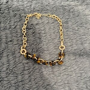 Gold and Brown Chain Necklace